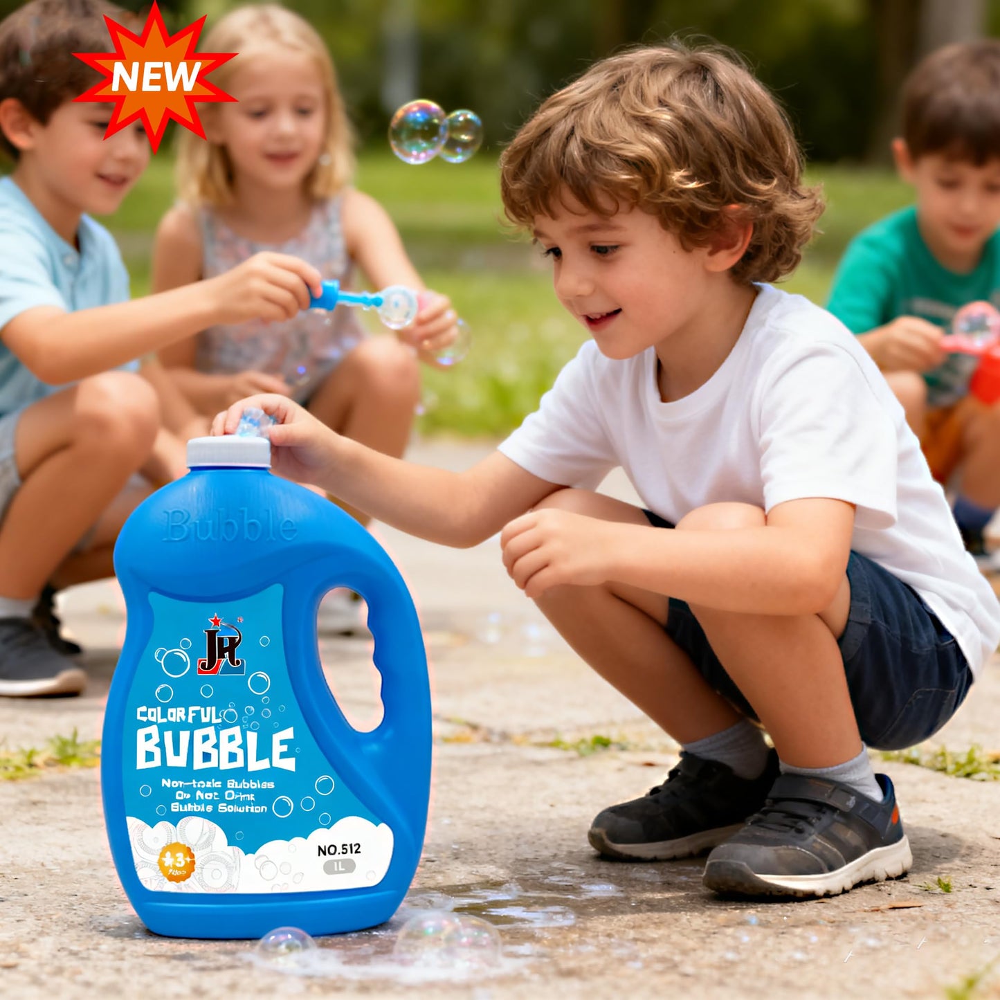 SHCKE Concentrated Bubble Solution 1 L – Refill for Bubble Machines, Giant Wands & Bubble Guns