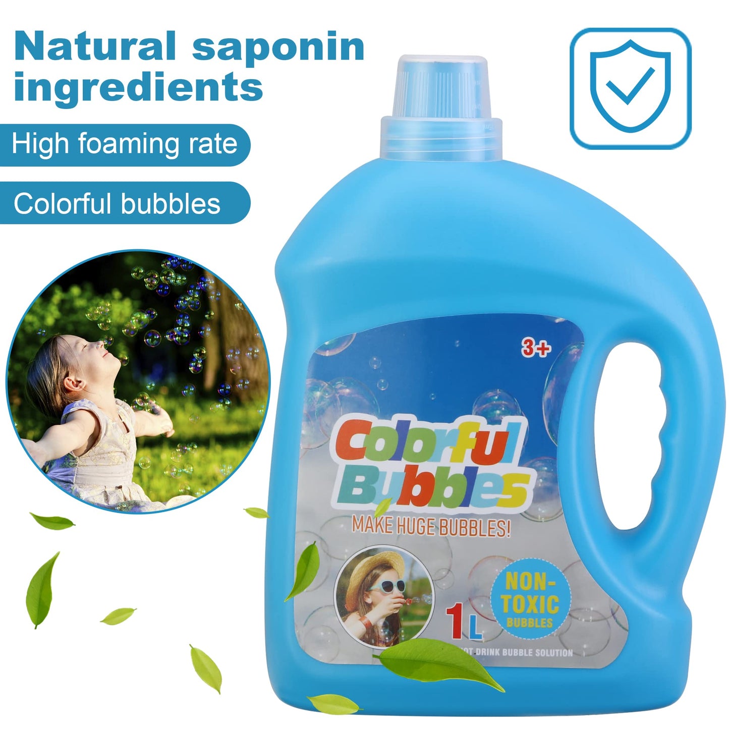SHCKE Concentrated Bubble Solution 1 L – Refill for Bubble Machines, Giant Wands & Bubble Guns