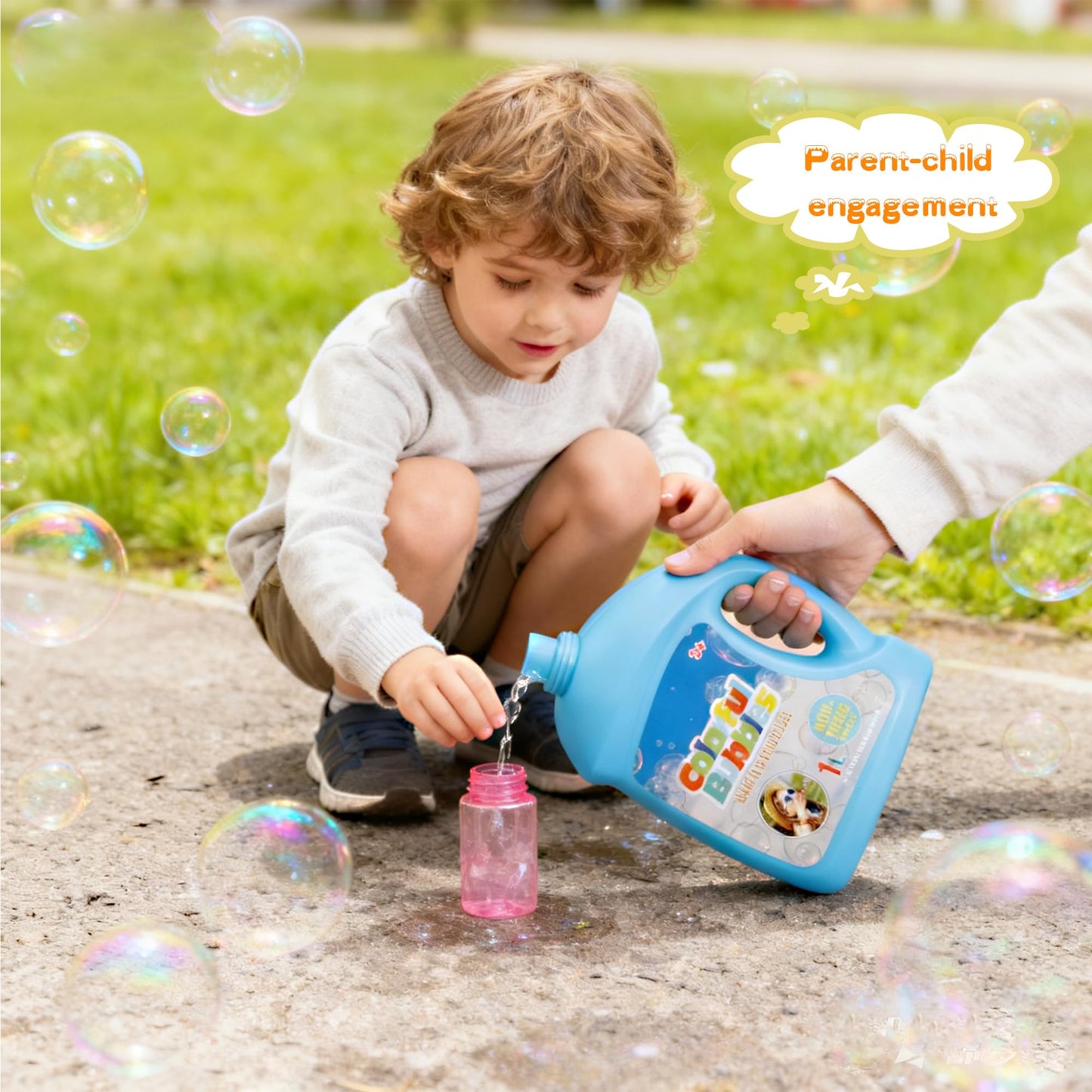 SHCKE Concentrated Bubble Solution 1 L – Refill for Bubble Machines, Giant Wands & Bubble Guns