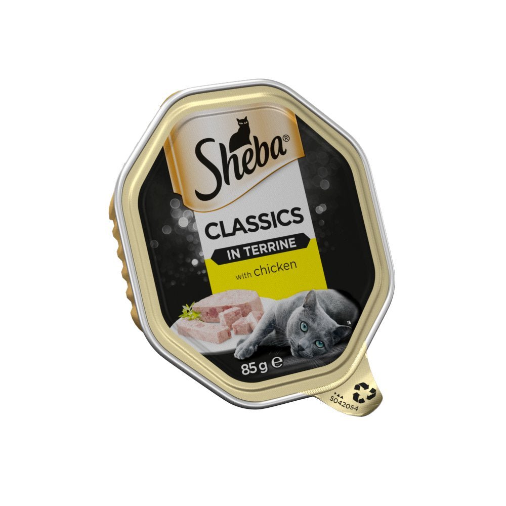 Sheba Classics Wet Cat Food Tray Chicken in Terrine 85g (Case of 22)