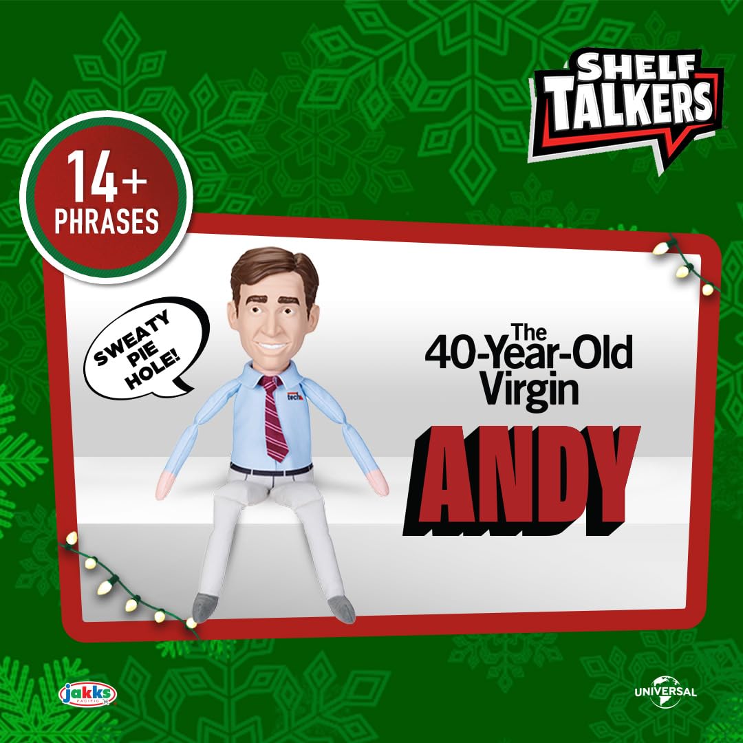 Shelf Talkers Andy 12-Inch Talking Plush — The 40-Year-Old Virgin Collectible