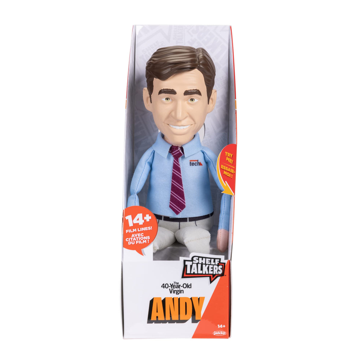Shelf Talkers Andy 12-Inch Talking Plush — The 40-Year-Old Virgin Collectible