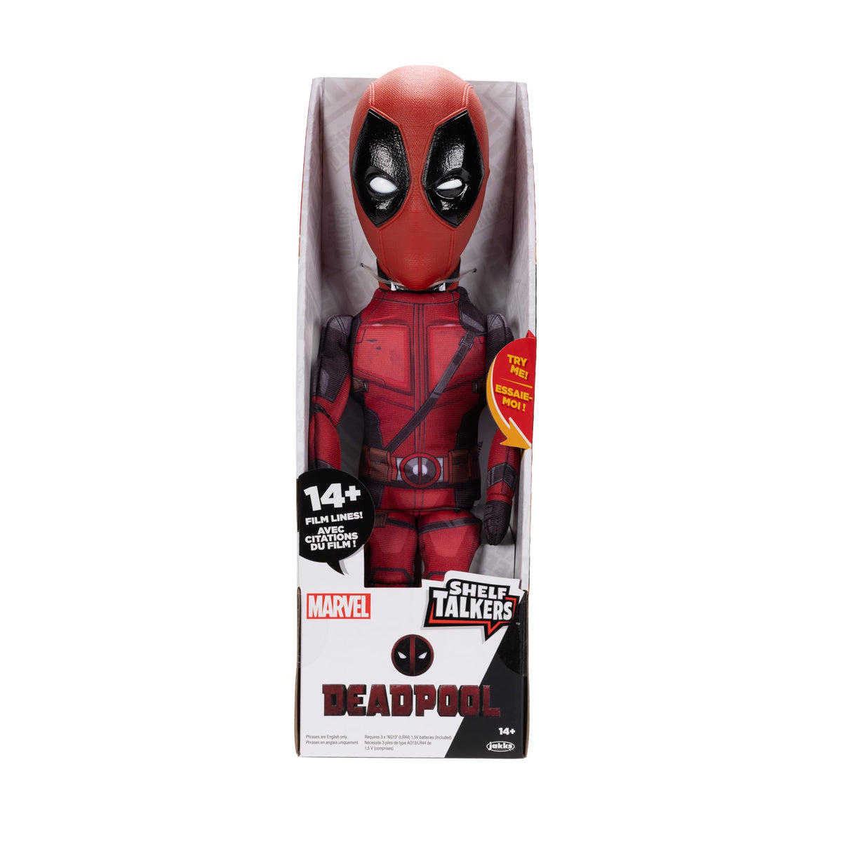 Shelf Talkers Deadpool 12-Inch Talking Plush – Pull String Movie Collectible