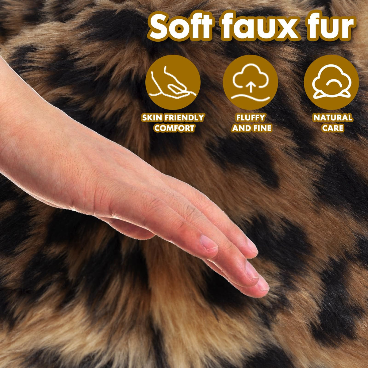ShellKingdom Plush Leopard Hat – 3-in-1 Faux Fur Hood for Winter