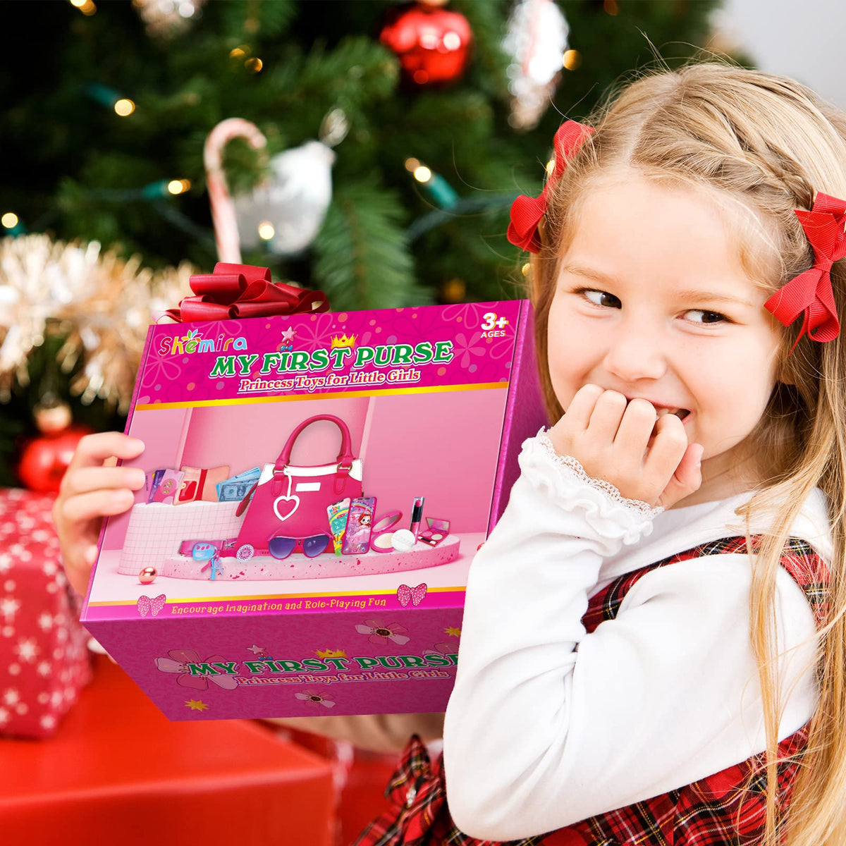 Shemira Play Purse Pink – Princess Pretend Toy Set for Girls Aged 3-8