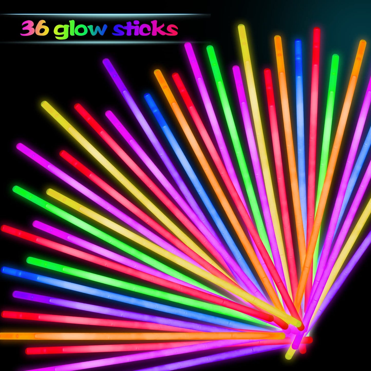 Shemira 36-Pack Valentines Day Cards with Glow Sticks for Kids | Classroom Gift Exchange