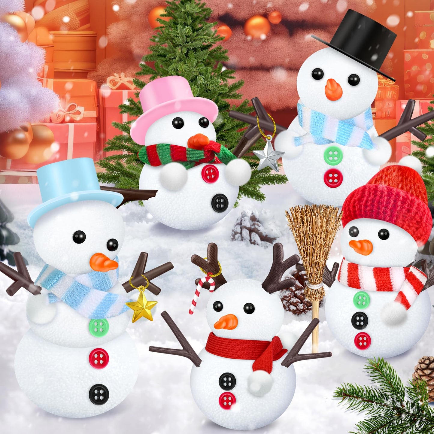 Shemira DIY Snowman Kit – Creative Kids' Christmas Craft & Party Favors