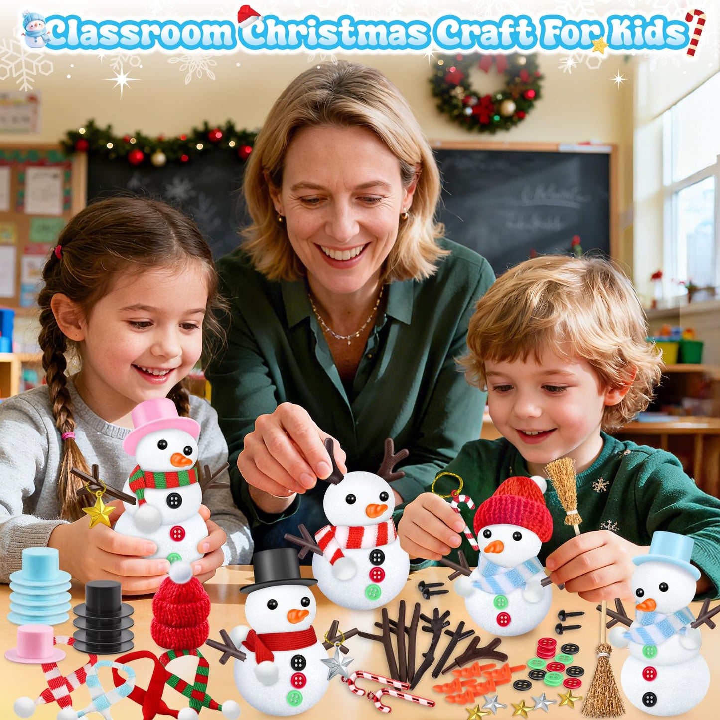 Shemira DIY Snowman Kit – Creative Kids' Christmas Craft & Party Favors