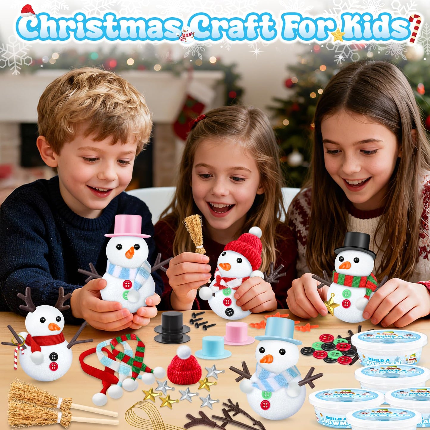 Shemira DIY Snowman Kit – Creative Kids' Christmas Craft & Party Favors