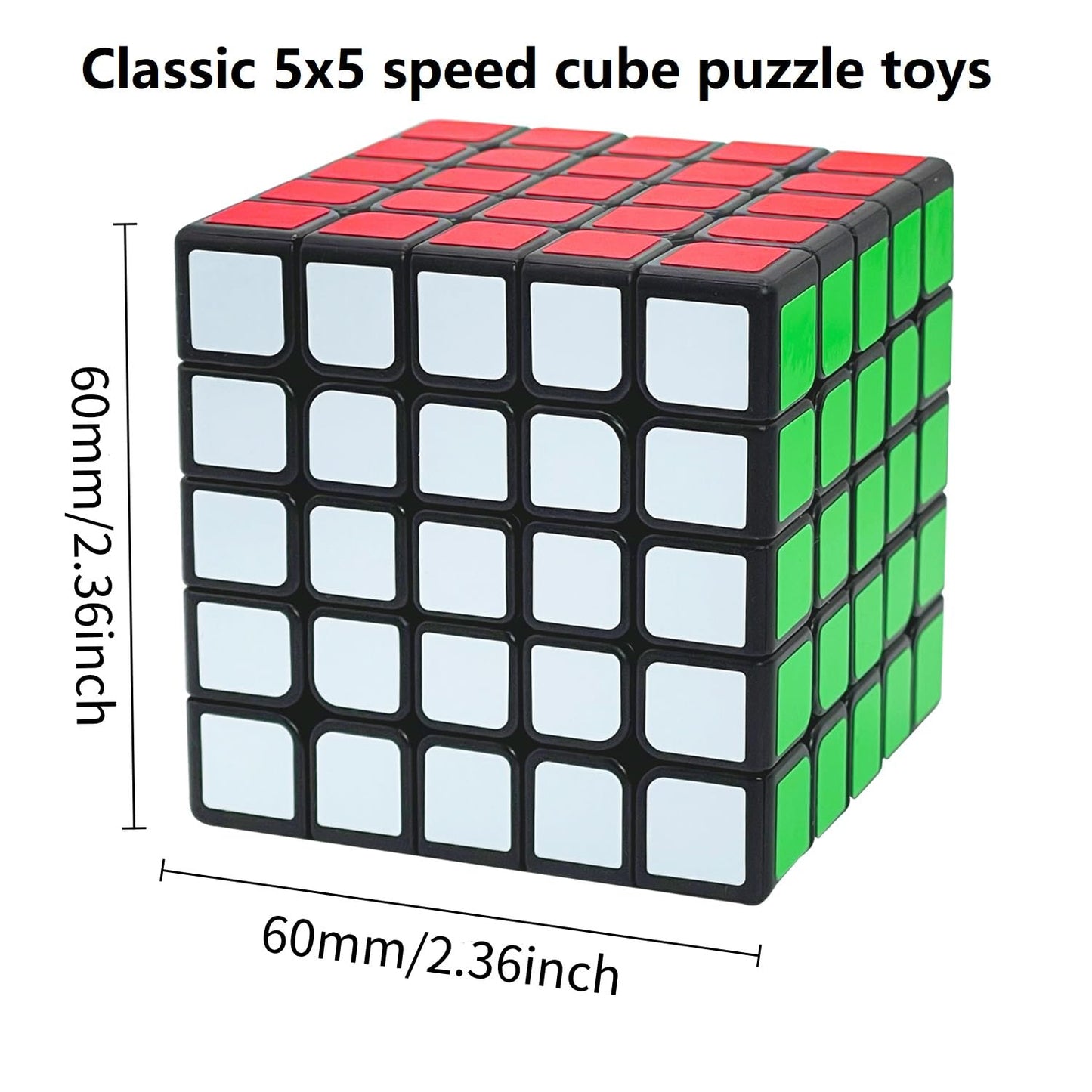 Shengshou 5x5 Speed Cube Puzzle – Full-Size 5x5x5 ABS Cube