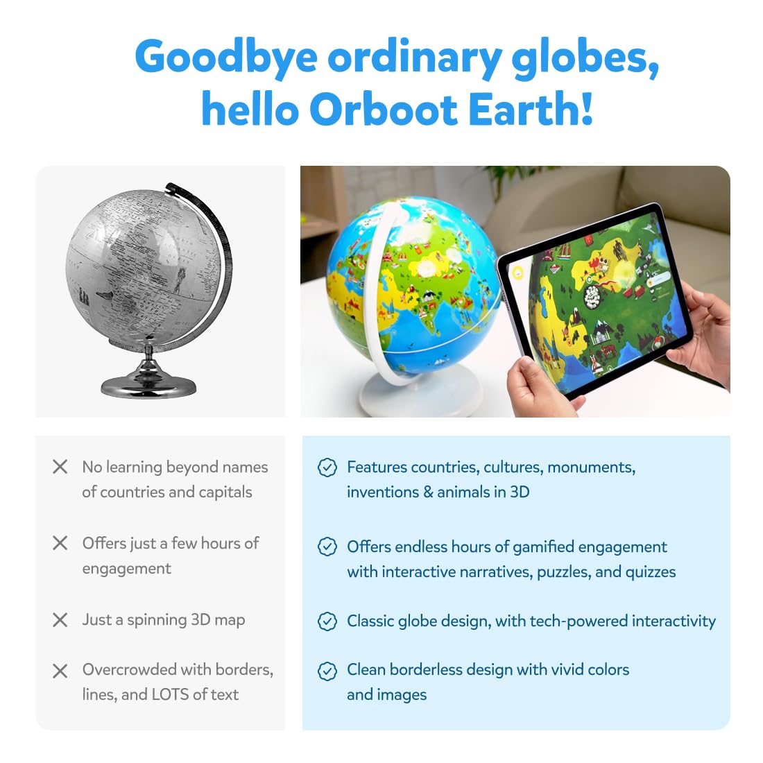 Shifu Orboot Earth Globe for Kids - AR Learning Toy with 1000+ Facts (Ages 4-10)