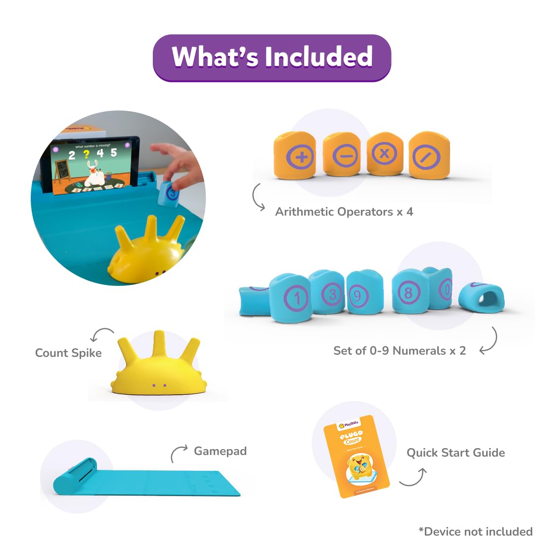 Shifu PlayShifu Plugo Count – Math Games for Kids 5–7 | AR STEM Kit with Numbers & Operators