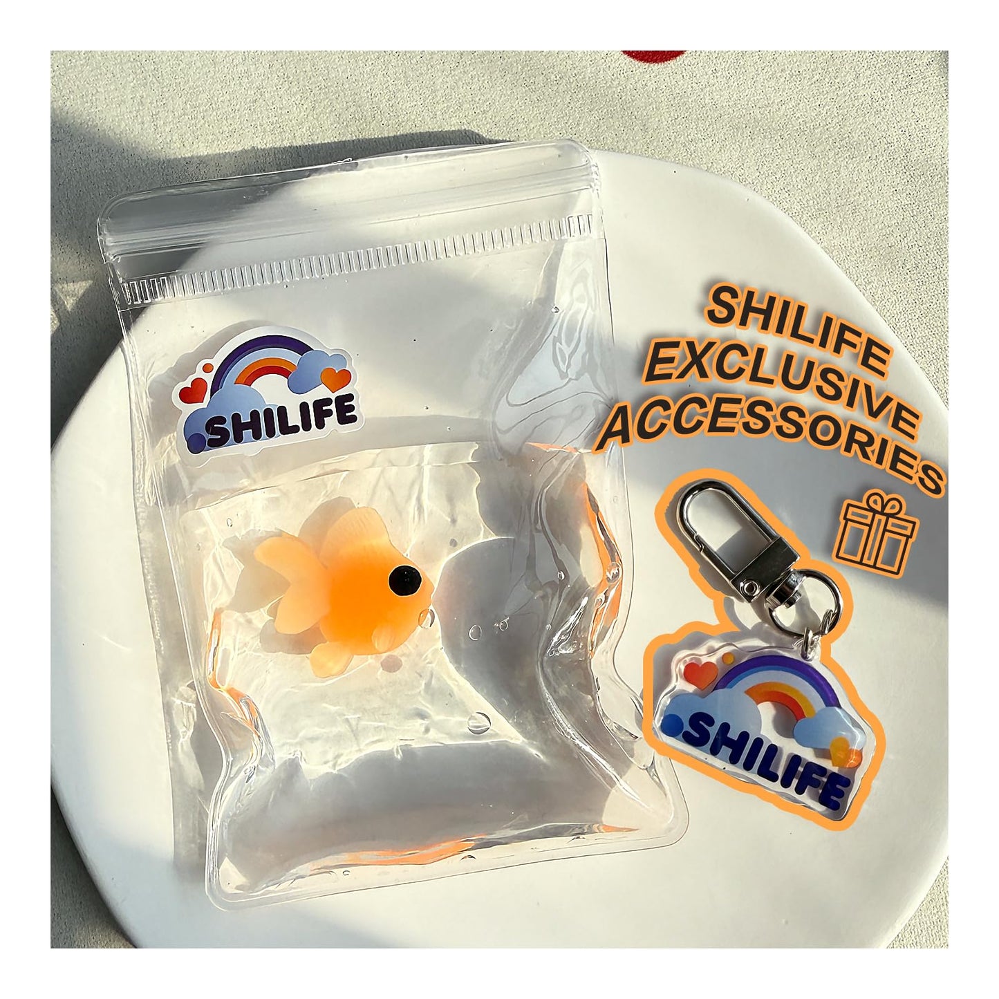 SHILIFE Taba Squishy – Stress Relief Squeeze Toys, Kawaii PVC Sensory Toys (Fish)