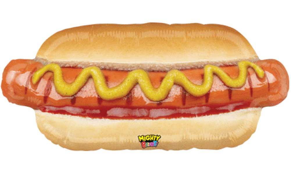 Shindigz Mighty Hot Dog Balloon – Large 34-inch Photographic Helium Shape Balloon