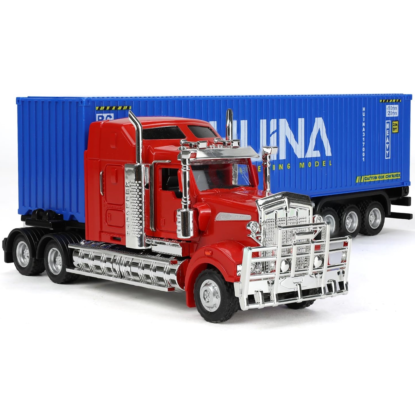 SHINESIGNAL 1/50 Kenworth W900 Diecast Truck with Container Trailer