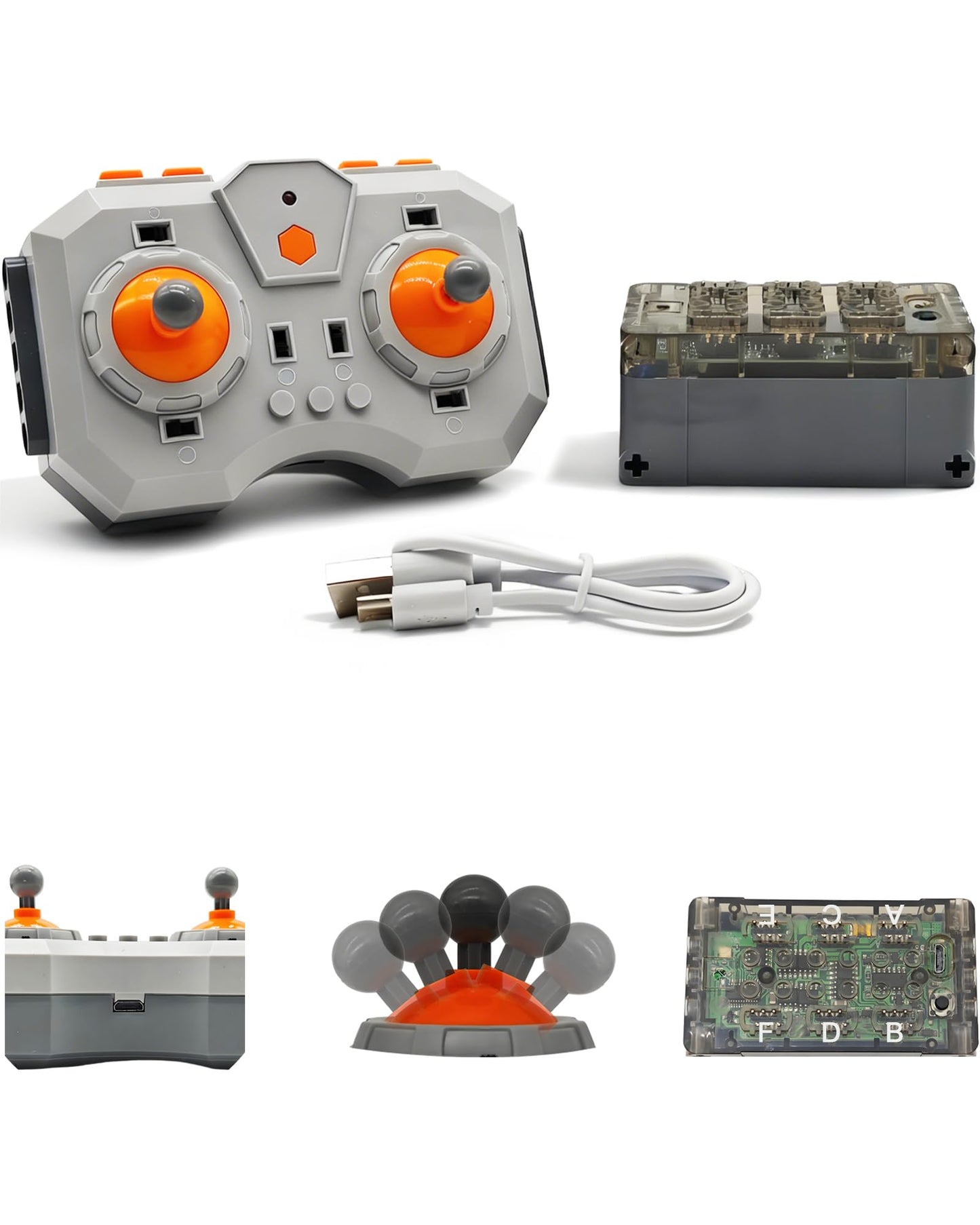 SHINTACRY Power Functions RC Kit | 6-Channel Remote, Rechargeable Battery Box, Programmable MOC
