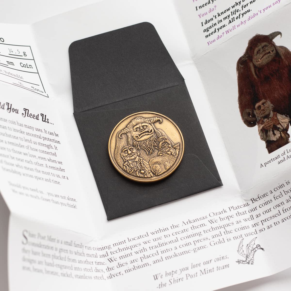 Labyrinth Should You Need Us Friendship Token — Officially Licensed by Shire Post Mint