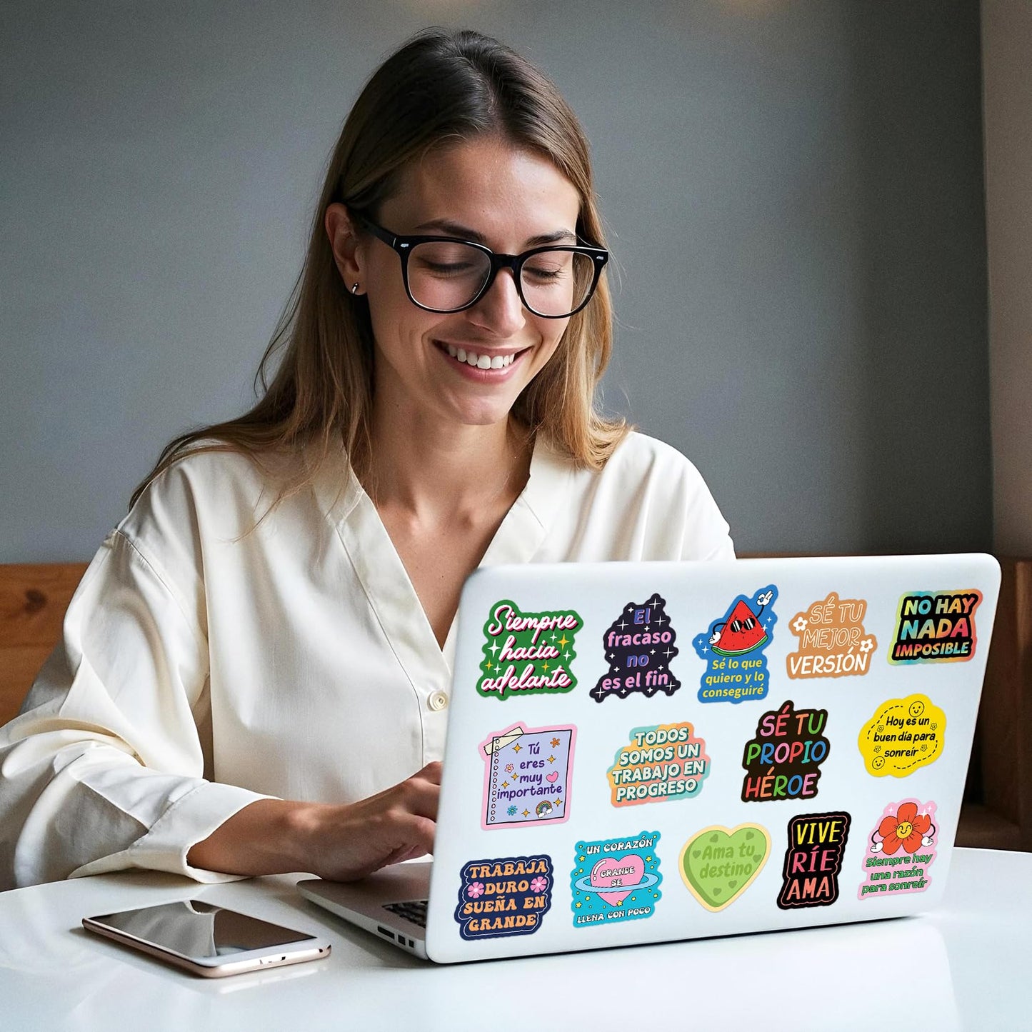 Shizvaeus 200PCS Spanish Inspirational Stickers – Motivational Positive Affirmations for Kids, Teens & Students