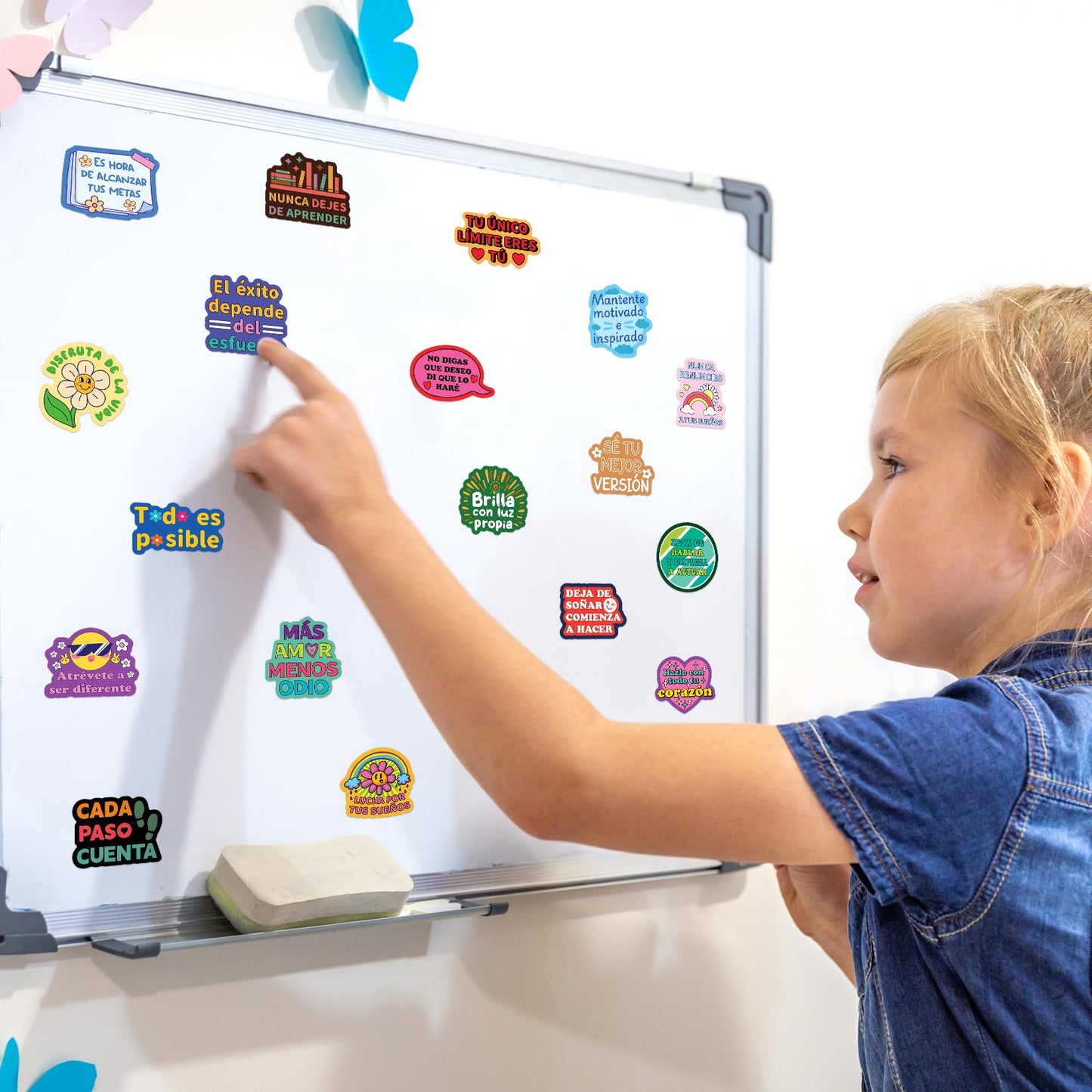 Shizvaeus 200PCS Spanish Inspirational Stickers – Motivational Positive Affirmations for Kids, Teens & Students