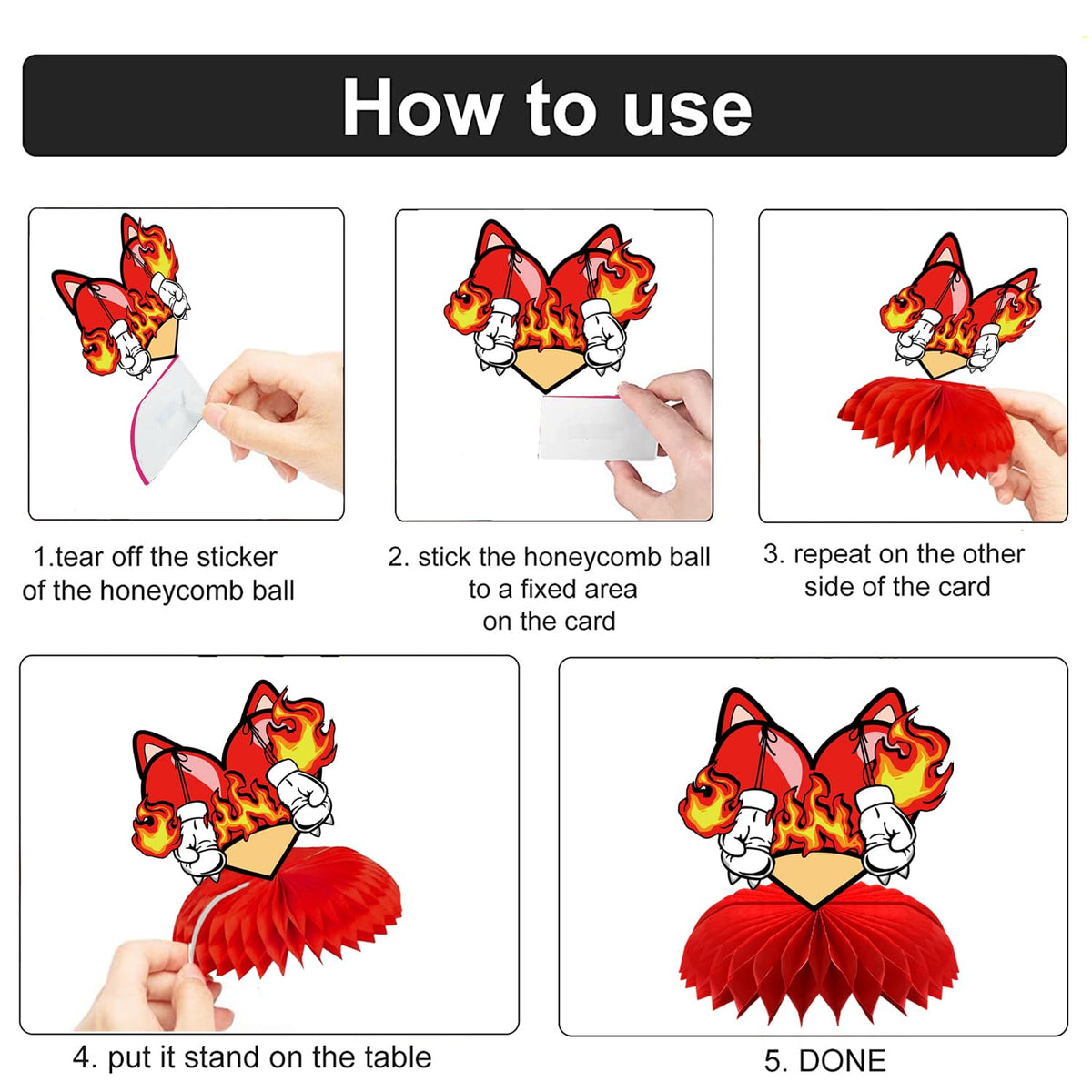 SHONHONG 8Pcs Blue Hedgehog Honeycomb Centerpieces – Double-Sided Birthday Table Decor