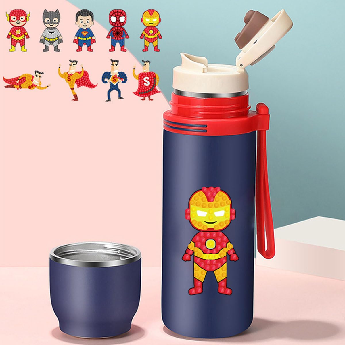SHOWERRING 5D DIY Diamond Art Stickers Kit for Kids – Super Hero Cartoon Gems