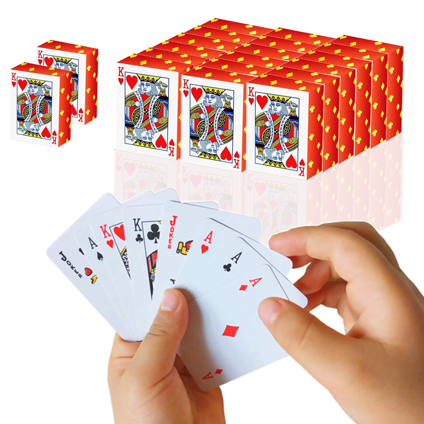 SHOWHIHI Mini Playing Cards 10-Pack – 1.65-Inch Pocket Decks for Travel & Parties
