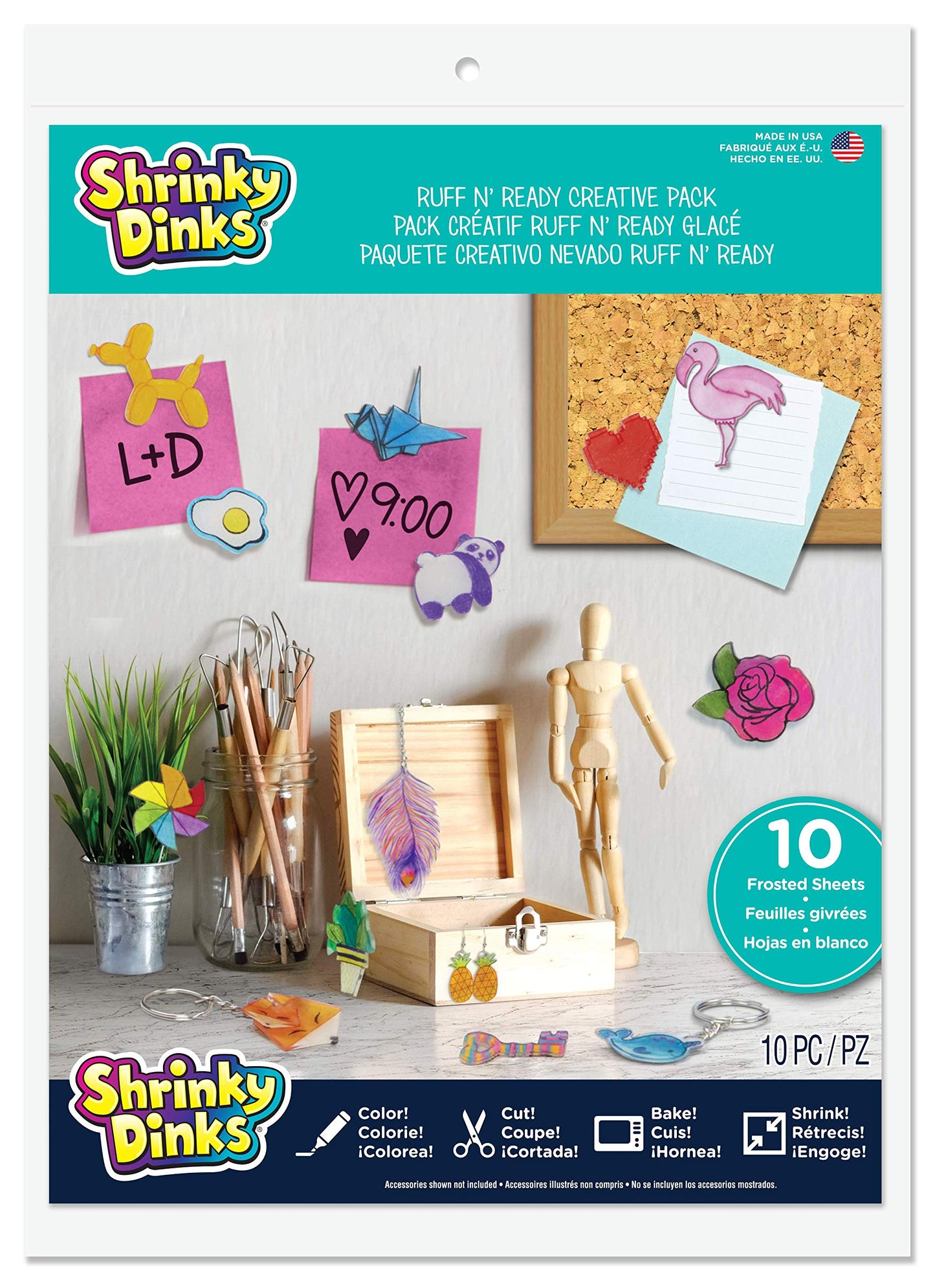 Shrinky Dinks Creative Pack - 10 Frosted Ruff n' Ready Sheets