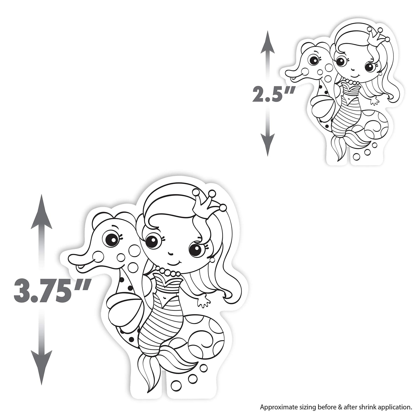 Shrinky Dinks Minis Mermaids: 28-Piece Kids Art & Craft Set | Just Play