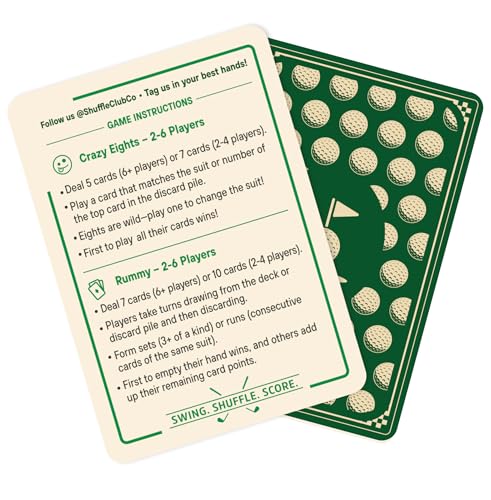 Shuffle Club Golf Playing Cards – Premium Poker Deck with Golf Artwork