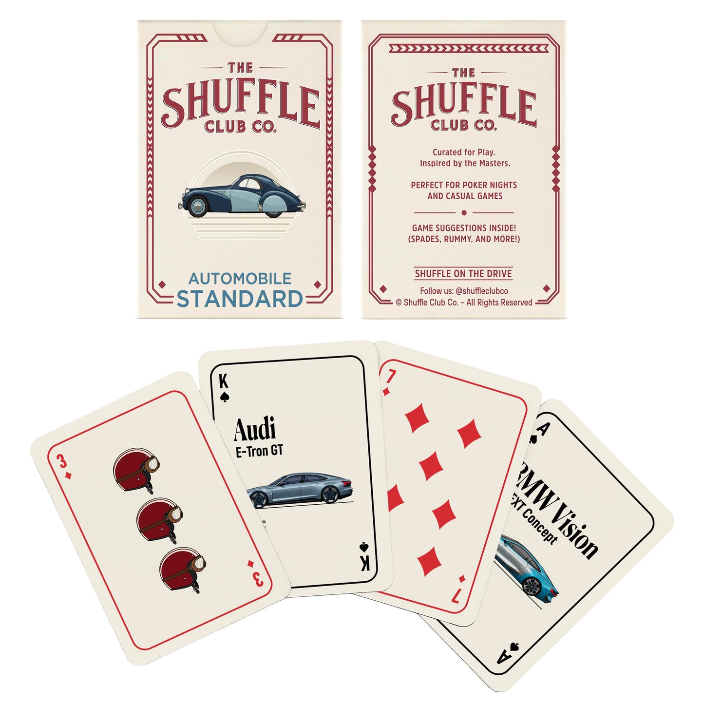 Shuffle Club Auto Playing Cards – Premium Poker Size Deck with Car-Inspired Artwork | Luxury Gift for Car Lovers
