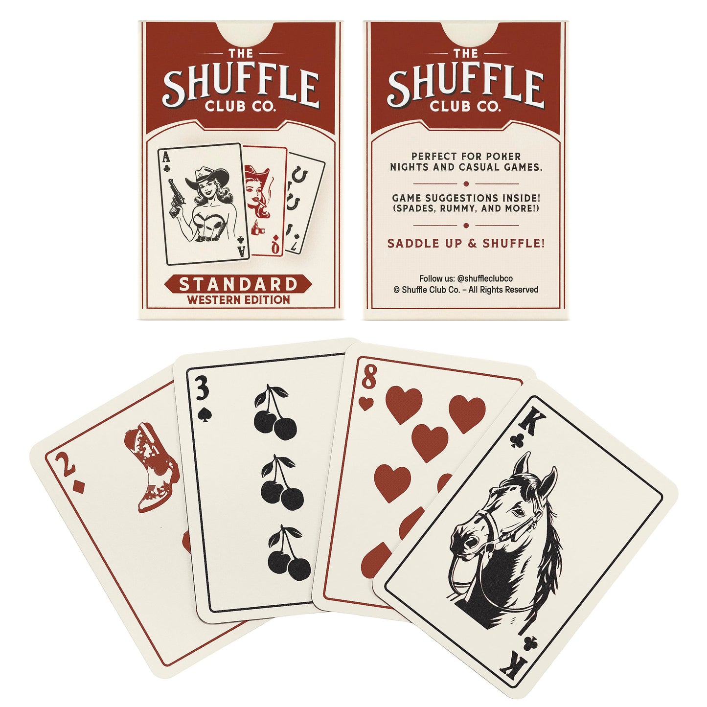 Shuffle Club Western Playing Cards – Premium Poker Deck (Pack of 2)