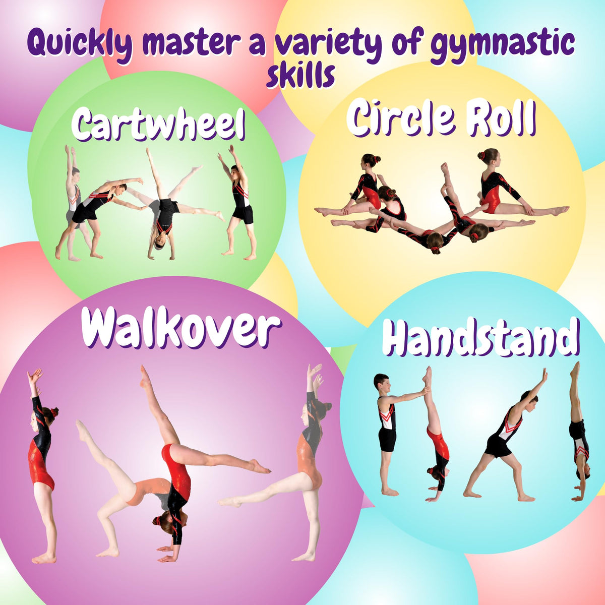 Shuffle Up Gymnastics Games Skills Pack – 22 New Skills Cards for Kids & Family Practice