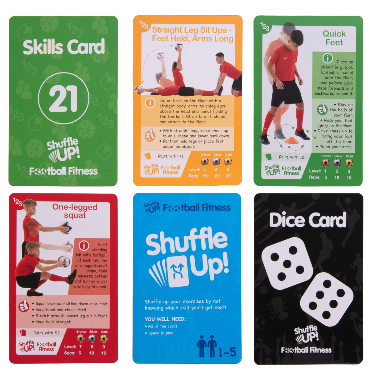 Shuffle Up Soccer Card Games – 70+ Skill Cards for Kids