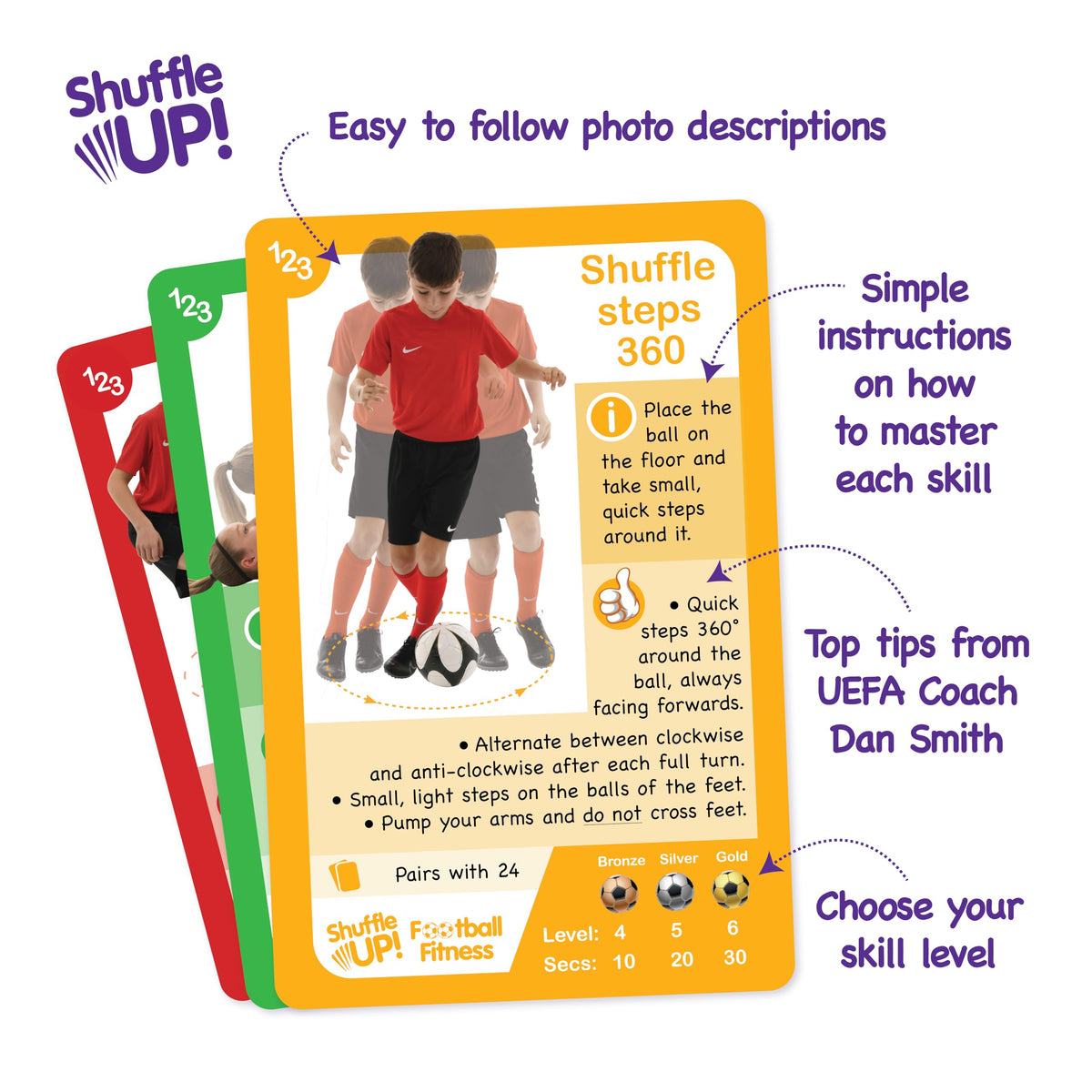 Shuffle Up Soccer Card Games – 70+ Skill Cards for Kids