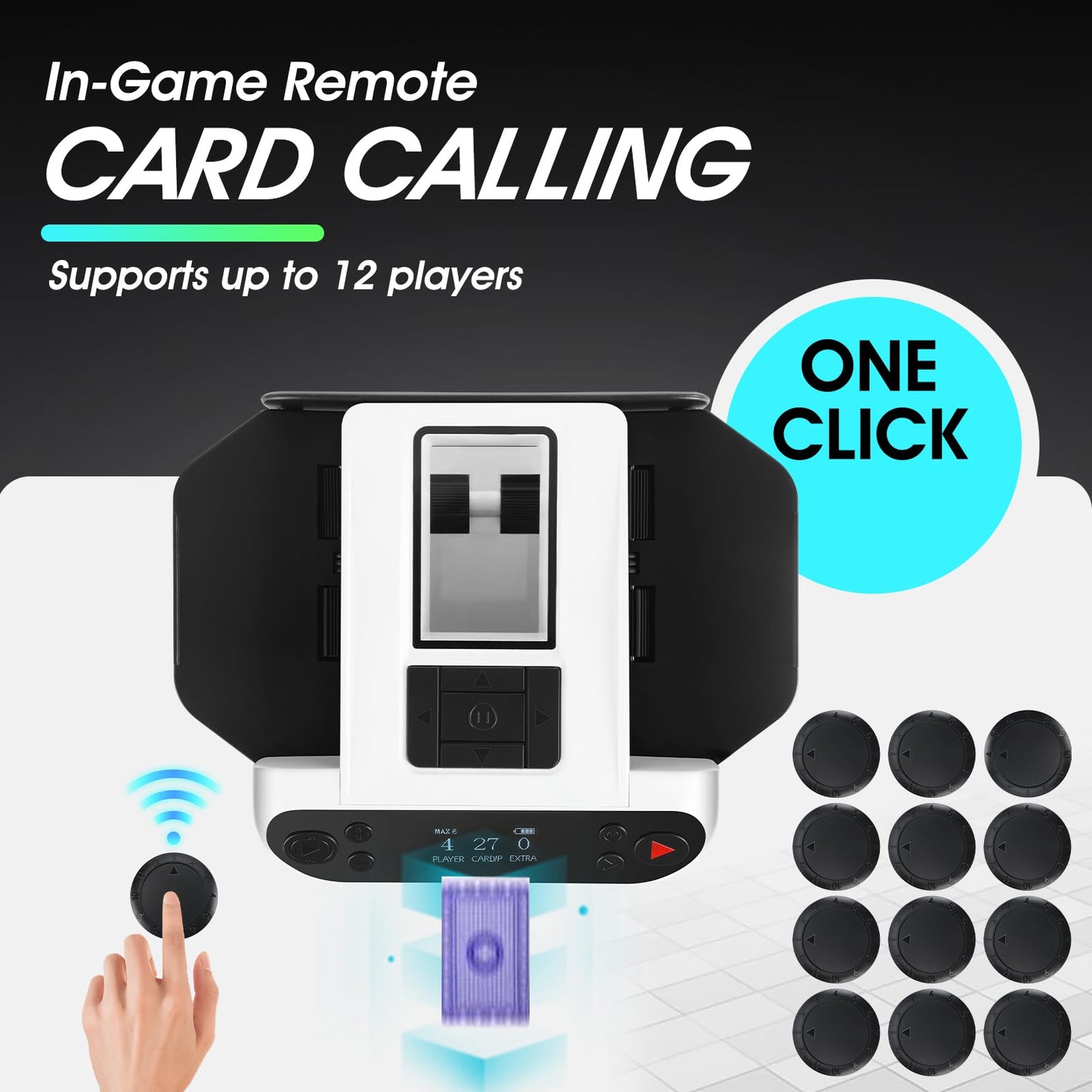 ShuffleBox G1 Pro 2025 – Automatic Card Shuffler & 12-Player Dealer (Ultra Quiet, Rechargeable)