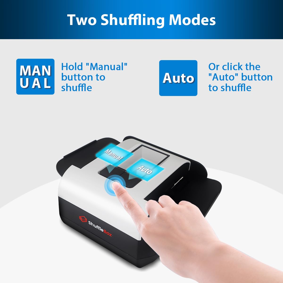 ShuffleBox S1 Automatic Card Shuffler – 2 Decks, 2000mAh, USB-C