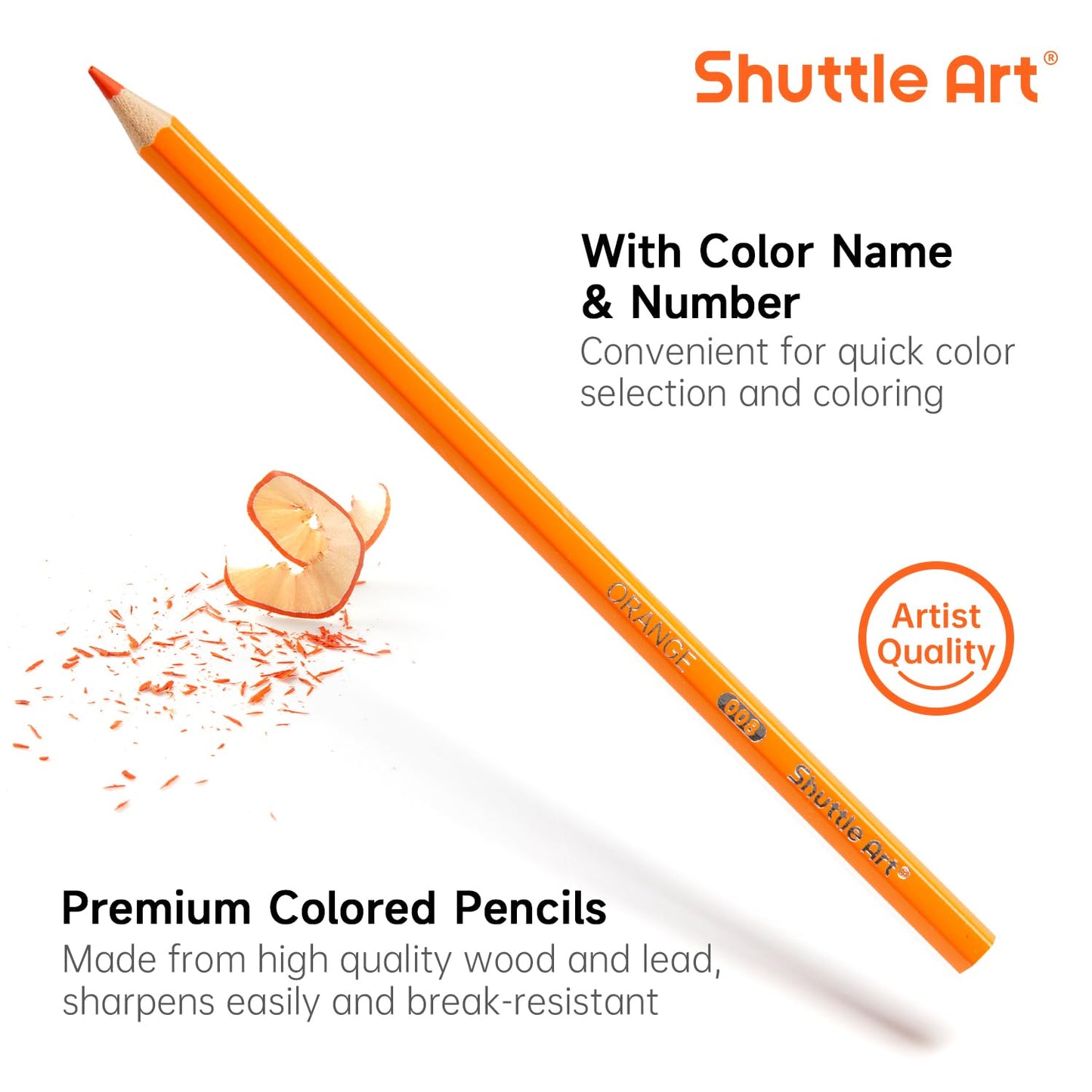 Shuttle Art 504-Pack Colored Pencils Bulk — Pack of 42, 12 Vibrant Colors, Pre-Sharpened, Break-Resistant