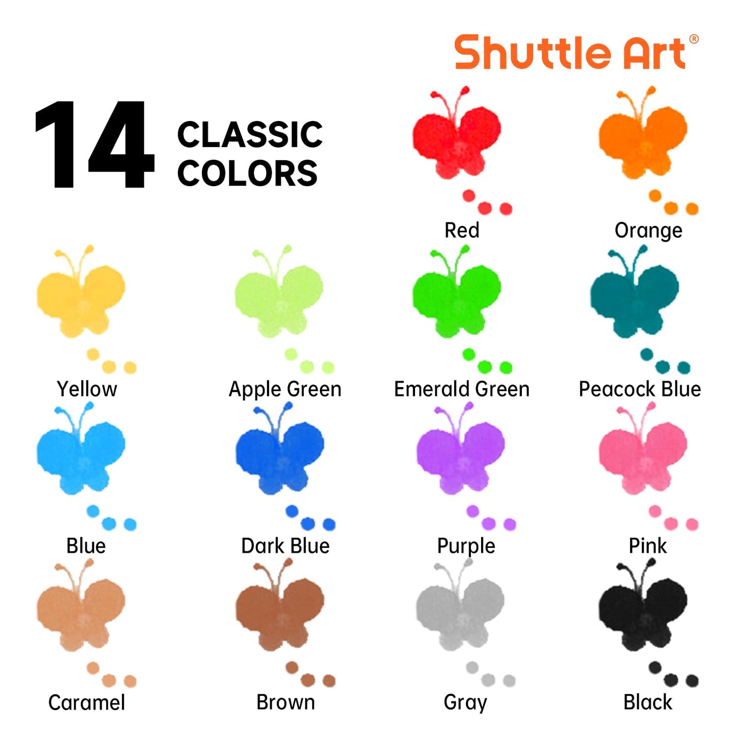 Shuttle Art Dot Markers – 14 Colors, 5 Activity Books, Non-Toxic & Washable