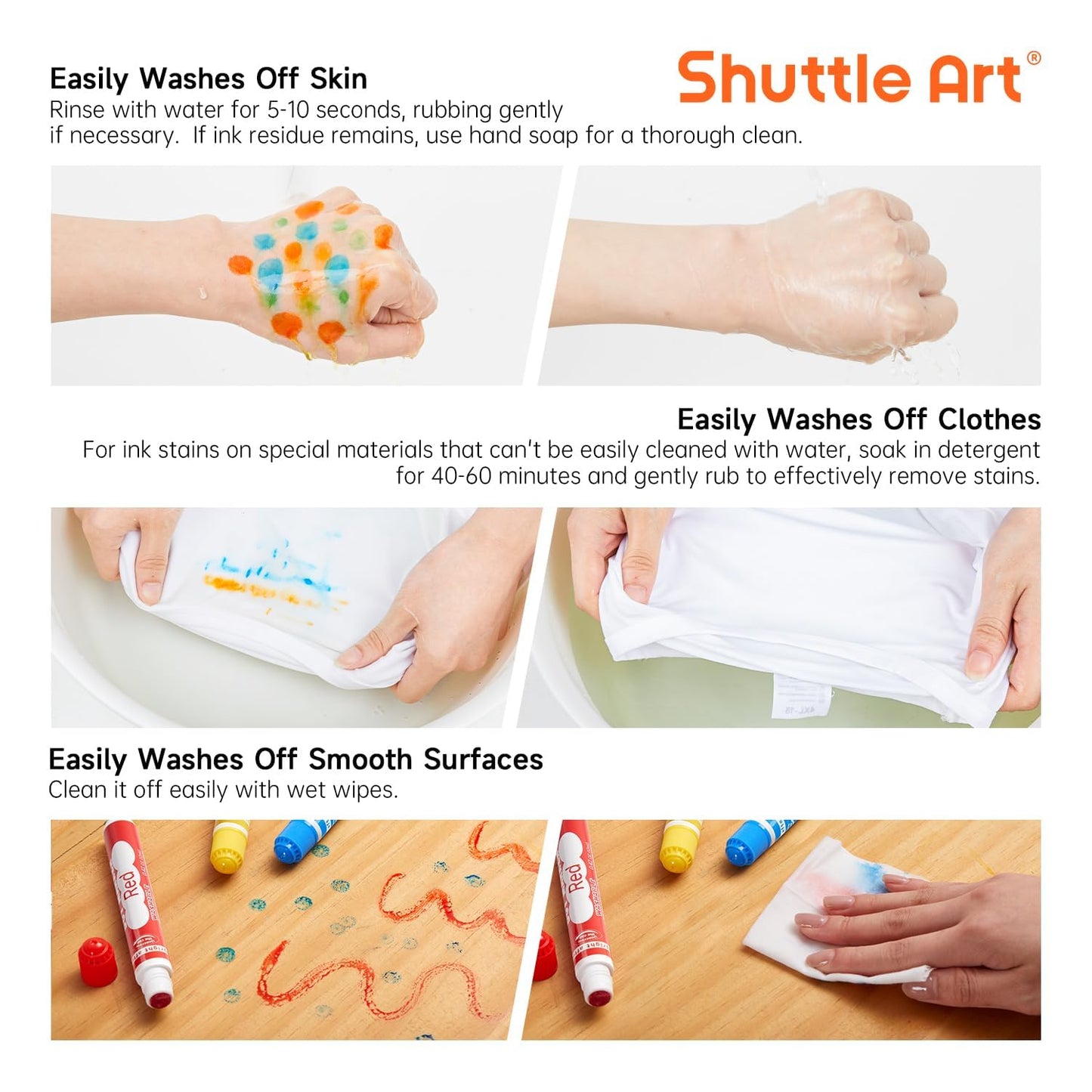 Shuttle Art Dot Markers – 36 Colors, 5 Activity Books & 135 Sheets | Washable, Non-Toxic Art Set for Kids