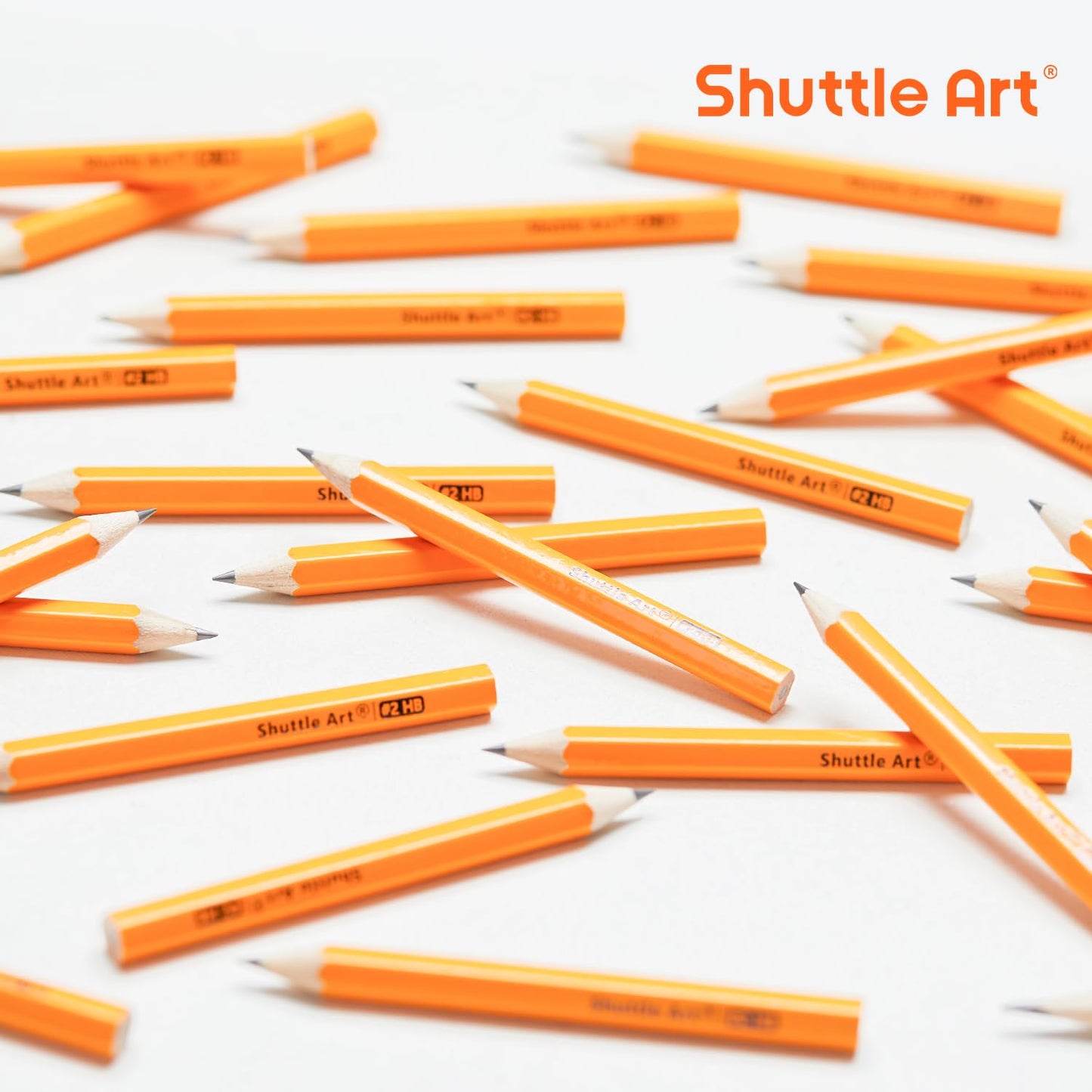 Shuttle Art 360 Pack #2 HB Golf Pencils - 3.5-inch Wood-Cased, Pre-Sharpened Bulk for Classrooms