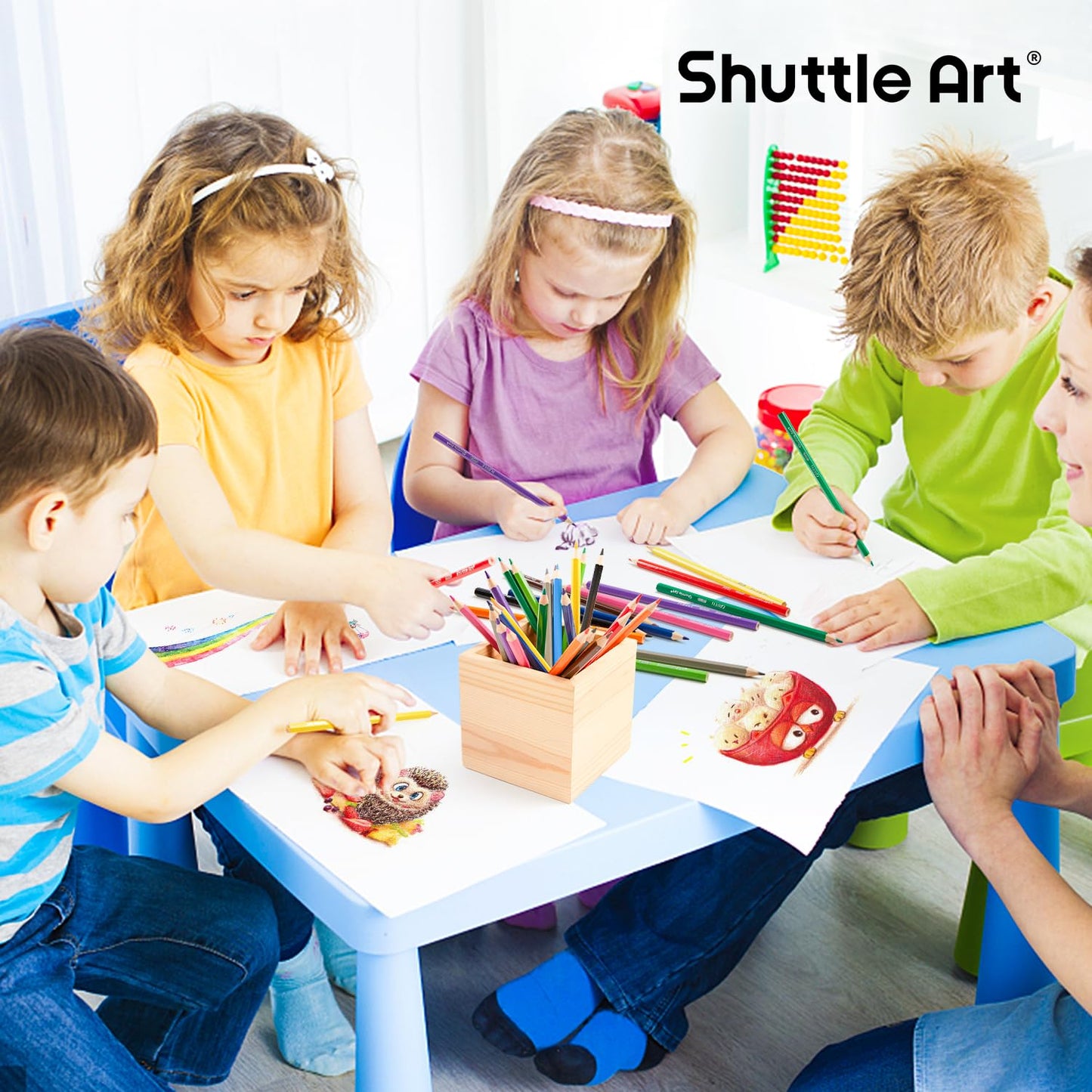 Shuttle Art 288 PCS Colored Pencils Bulk — 12 Colors, Pre-Sharpened with 15 Sharpeners
