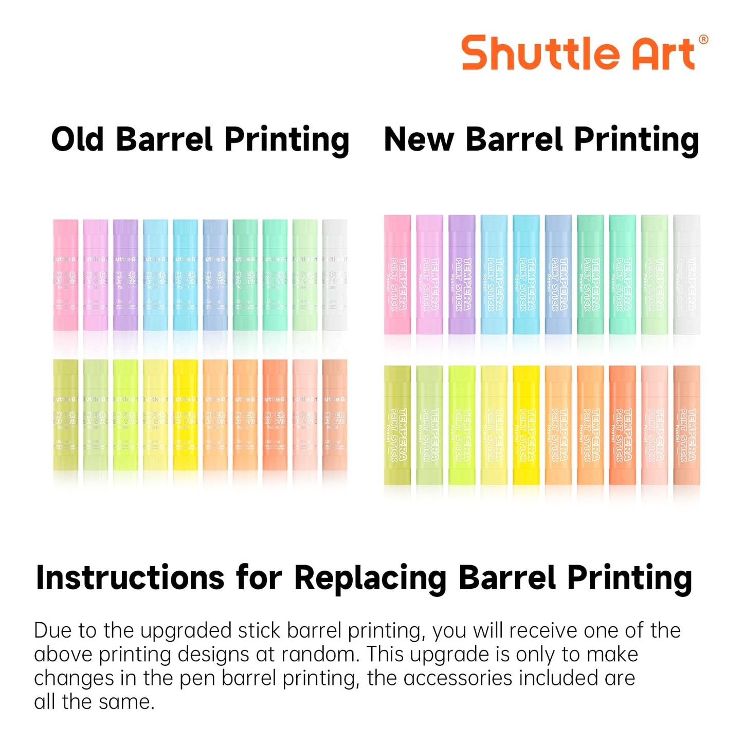 Shuttle Art Tempera Paint Sticks – 20 Pastel Colors, Quick-Dry, Washable, Non-Toxic