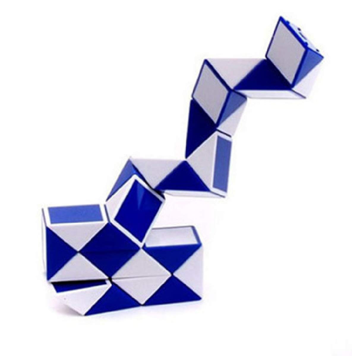 SHUYUE Snake Magic Speed Cube – Brain Puzzle Toy for Focus and Calm (Blue & White, 1 Pack)