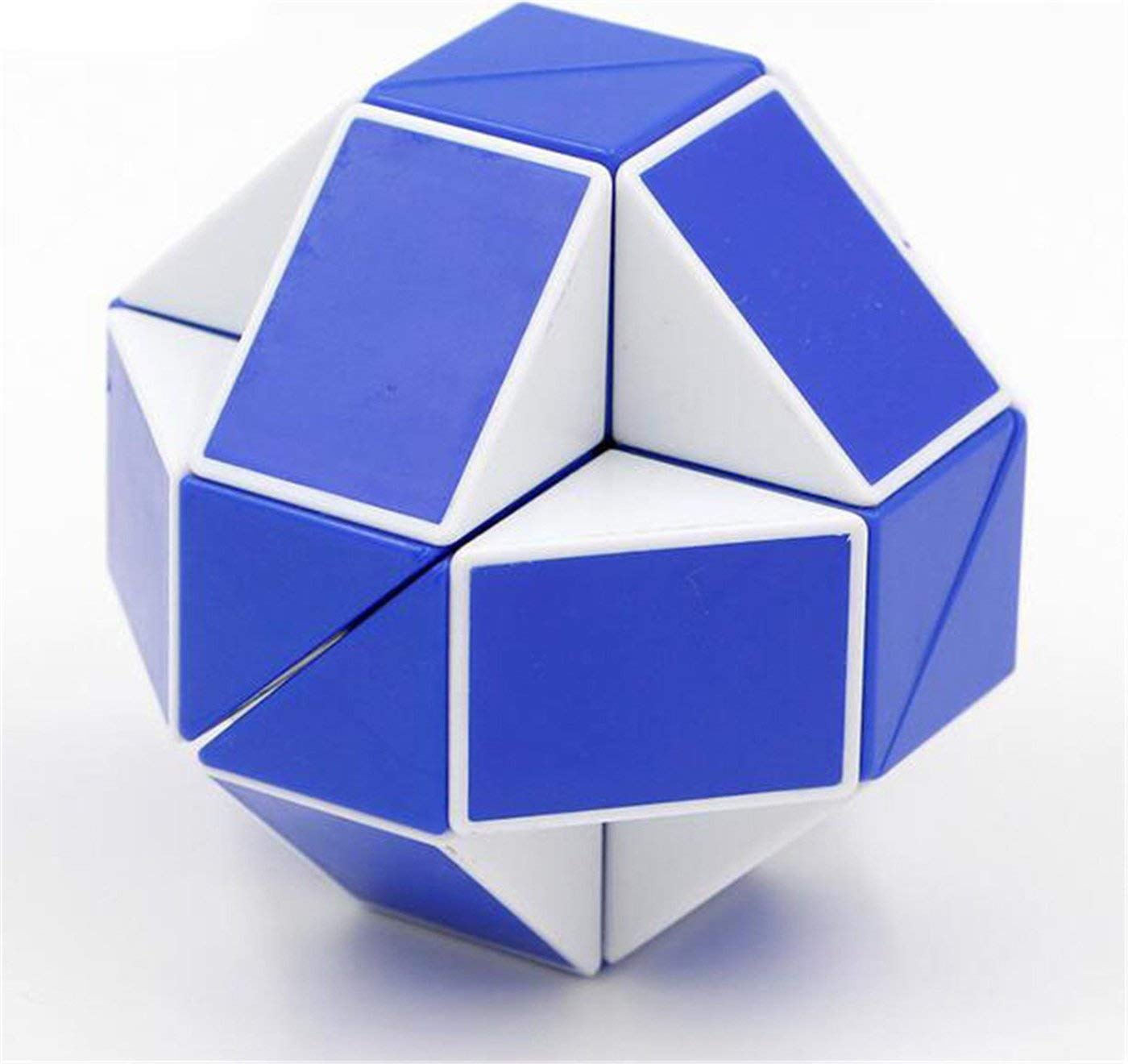 SHUYUE Snake Magic Speed Cube – Brain Puzzle Toy for Focus and Calm (Blue & White, 1 Pack)