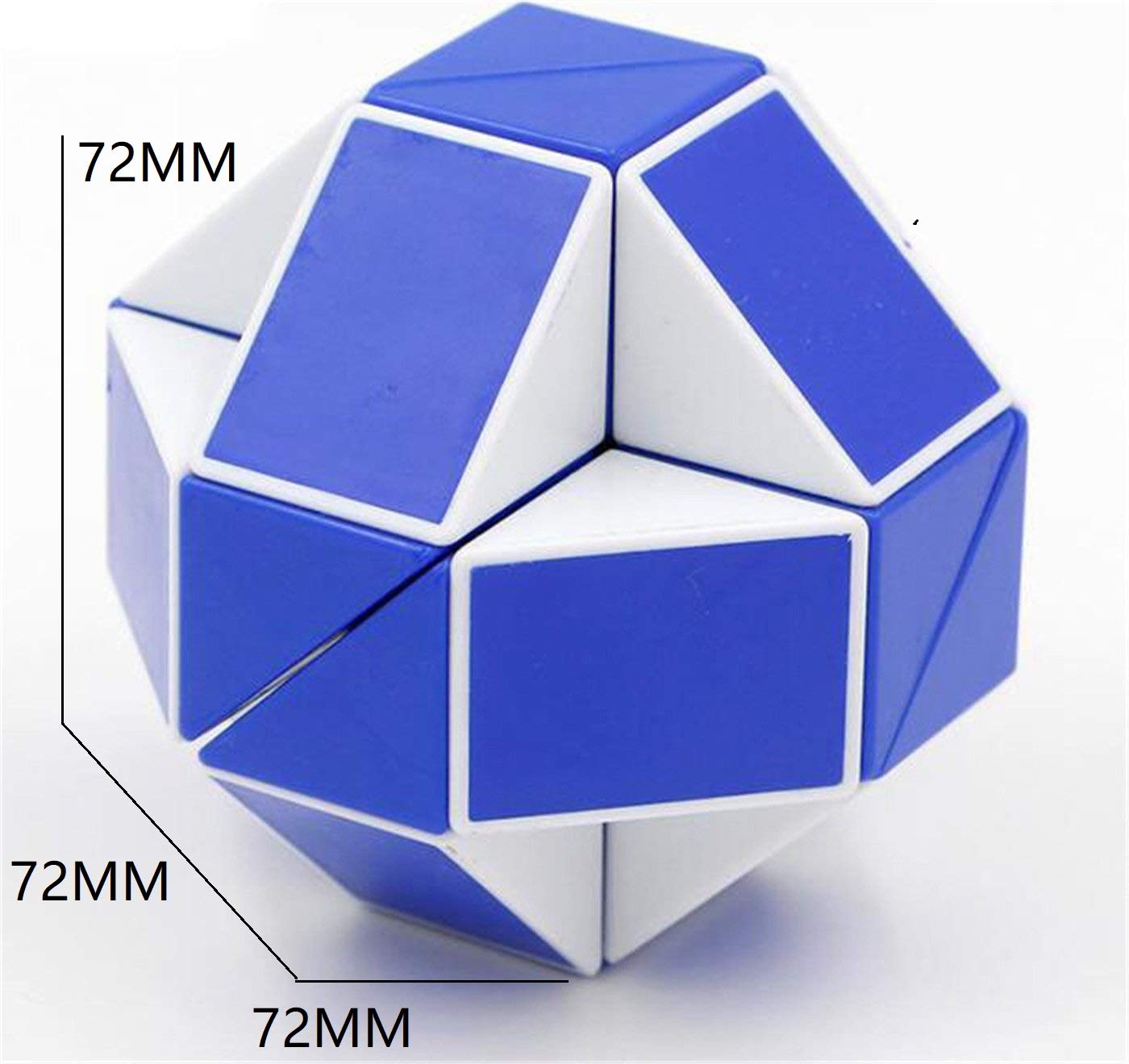 SHUYUE Snake Magic Speed Cube – Brain Puzzle Toy for Focus and Calm (Blue & White, 1 Pack)