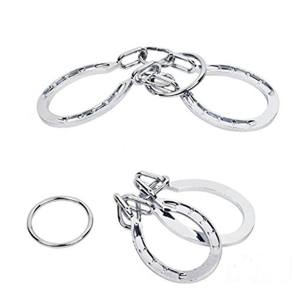 SHUYUE Classical Metal Horseshoe Puzzle – Traditional Brain Teaser (Silver)