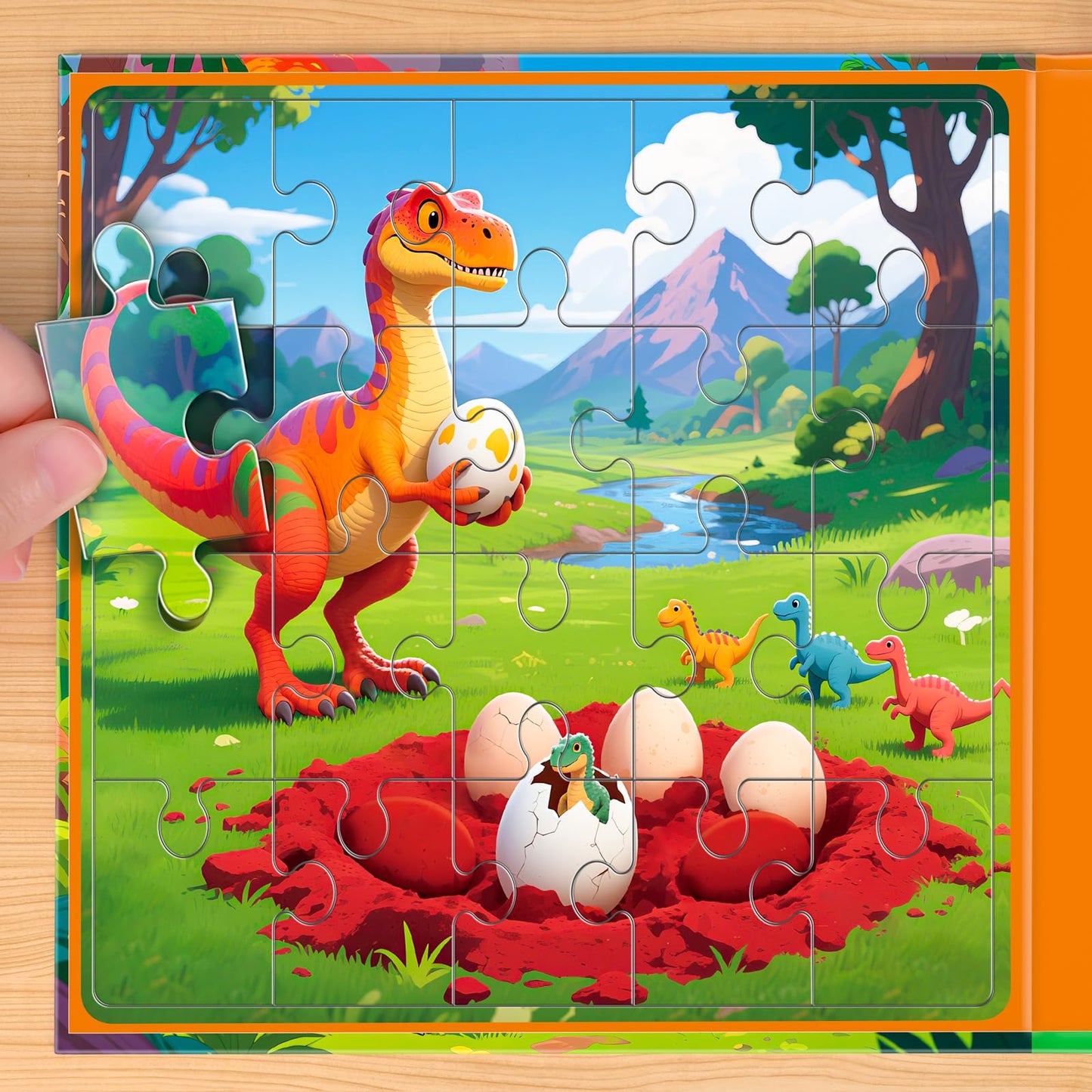 SHXYKZ 3-in-1 Magnetic Dinosaur Puzzles – 20-Piece Travel-Friendly Puzzles for Ages 3–6