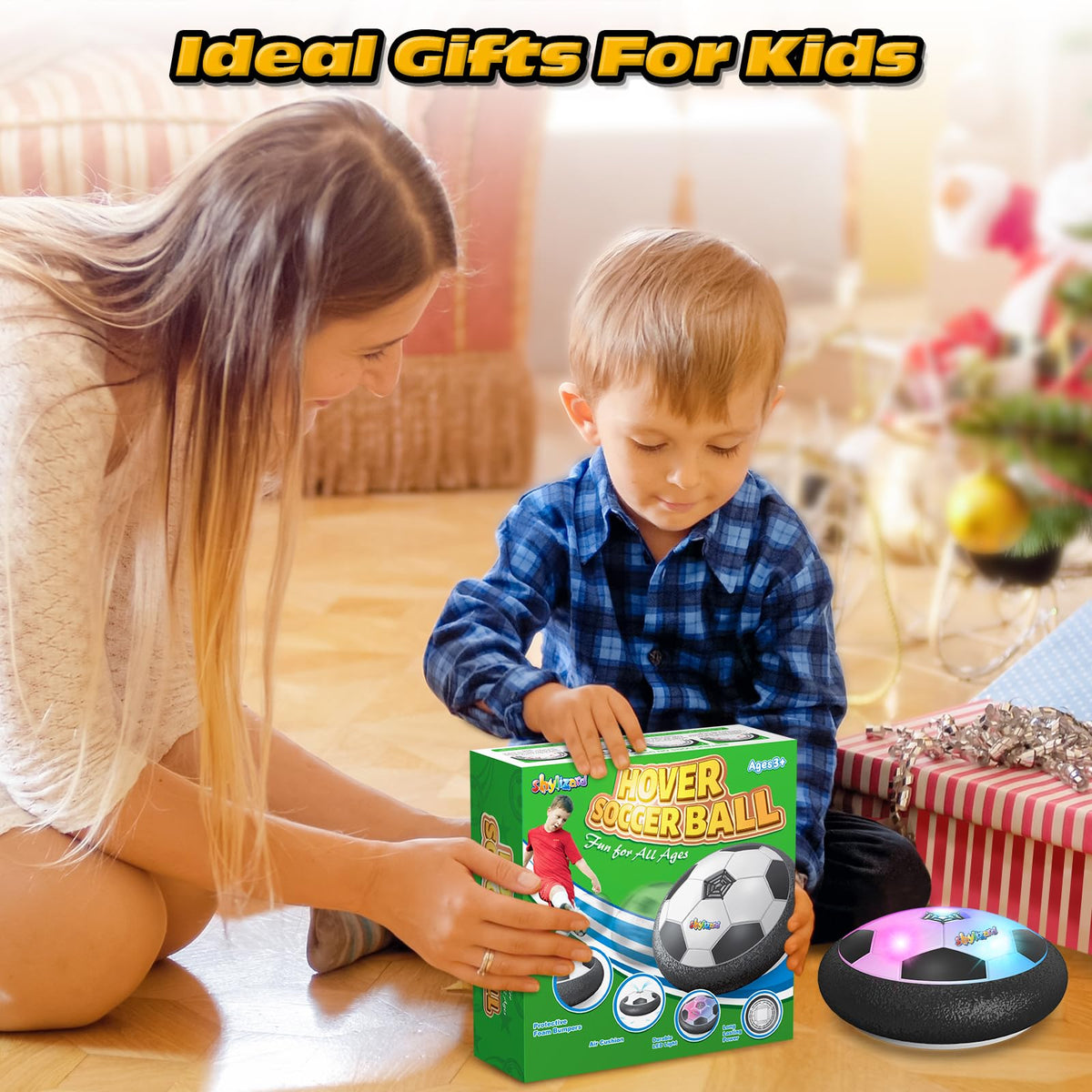 ShyLizard Hover Soccer Ball – LED Indoor-Outdoor Toy for Kids 3-8