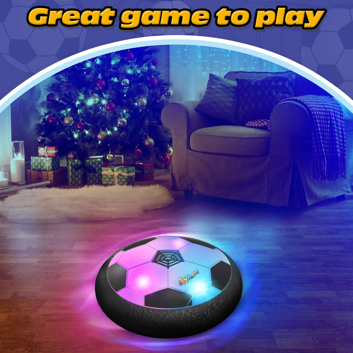 ShyLizard Hover Soccer Ball – LED Indoor-Outdoor Toy for Kids 3-8