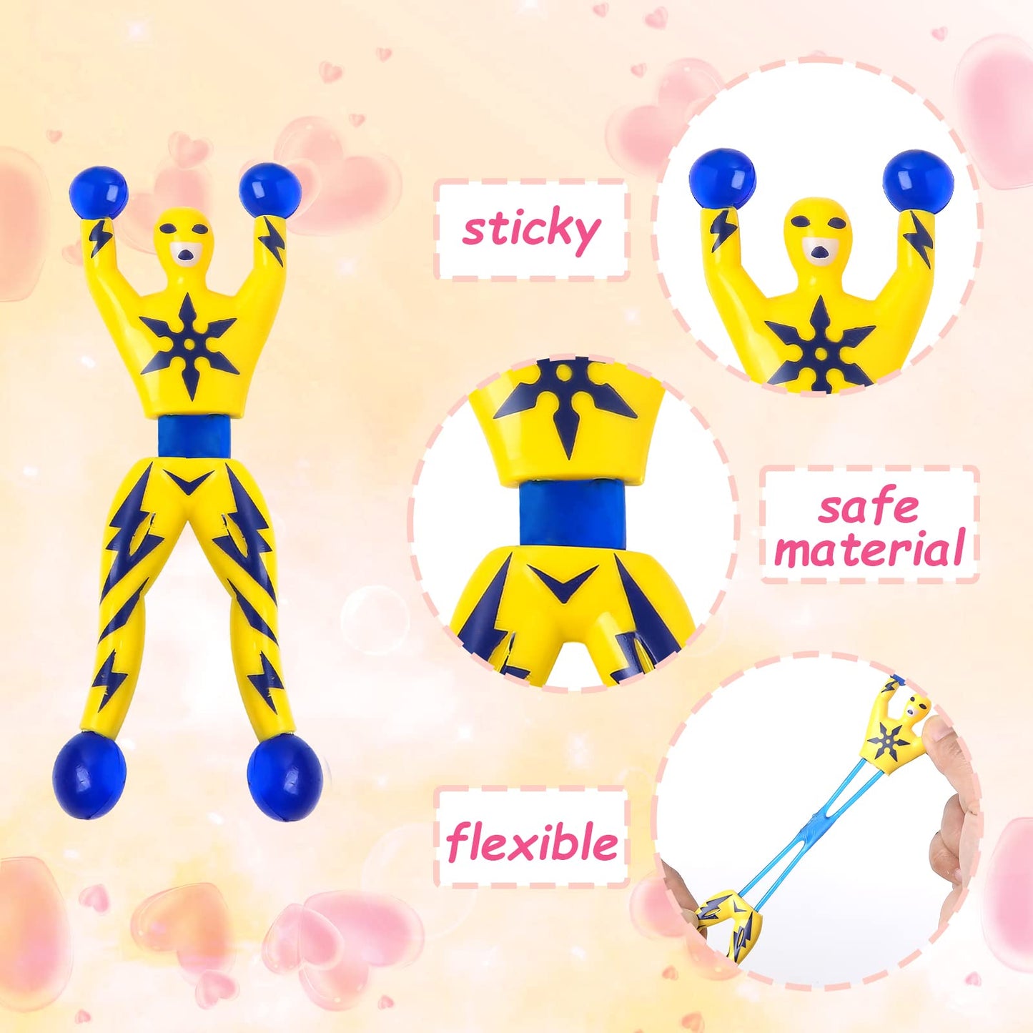 ShyLizard 28-Pack Valentines Day Cards with Wall-Climbing Toys for Kids